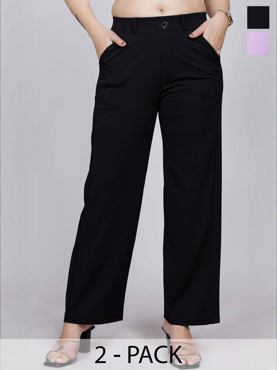 NU CLOTHS Women Original High-Rise Pleated Trousers