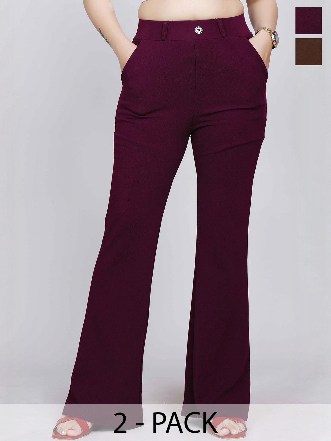 NU CLOTHS Women Original High-Rise Pleated Trousers