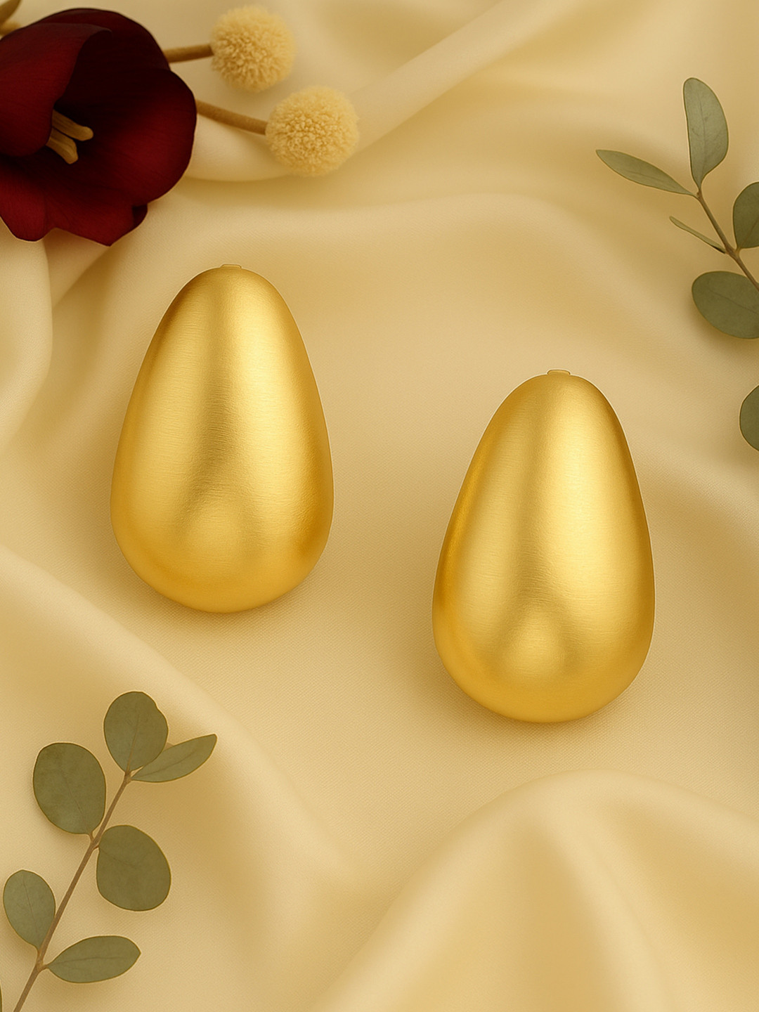 Estele Gold Plated Stylish Semi Luxury Demifine Stud Earrings