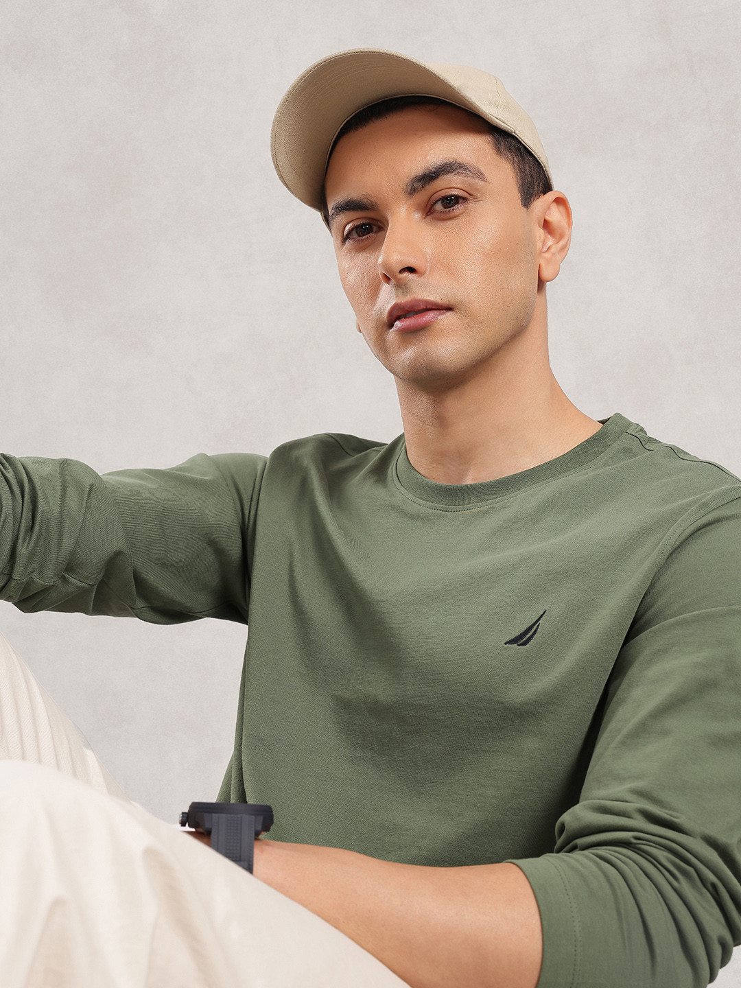 Nautica Long Sleeves Pure Cotton T-shirt