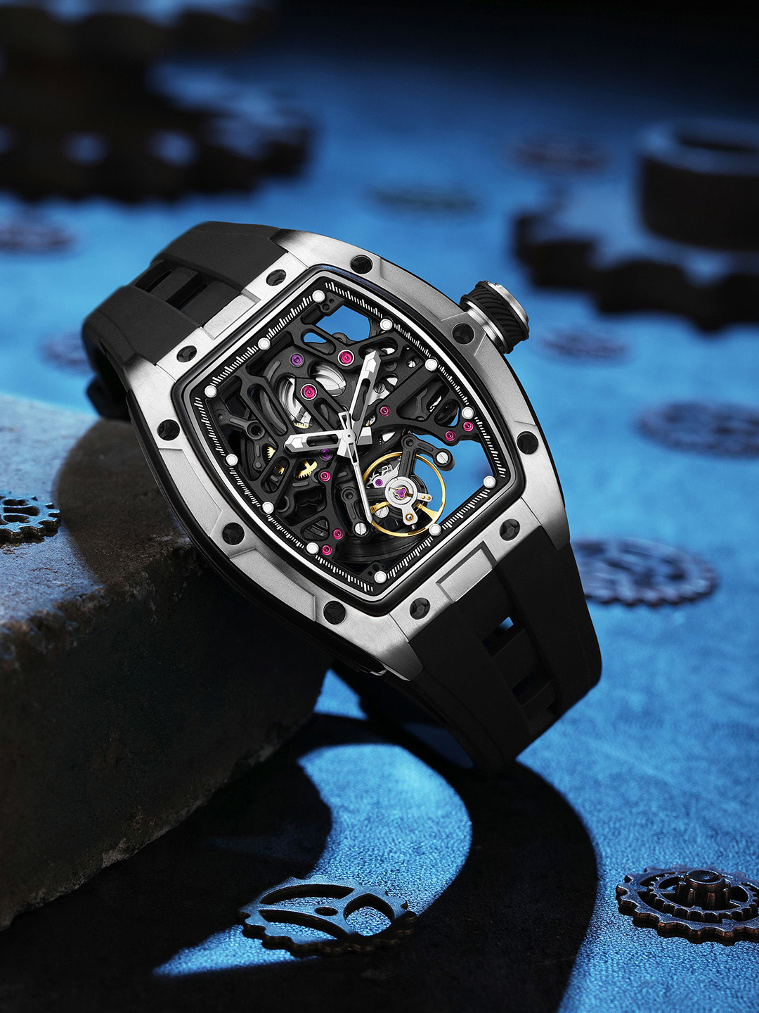 ALIX Men Skeleton Dial & Straps Analogue Automatic Watch AL2923_SB