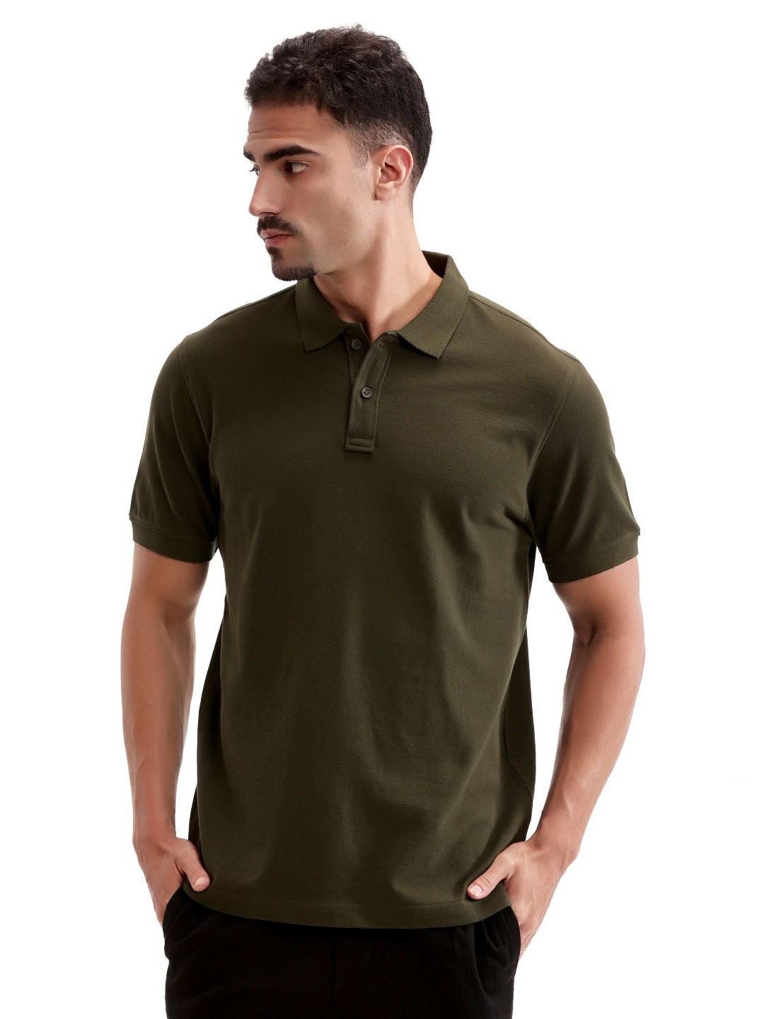 7 Cavalry Polo Collar Short Sleeves Cotton Casual T-shirt