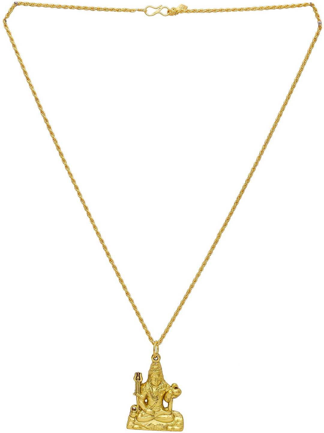 Gold plated Shiva Mahadev Bholenath God chain pendant