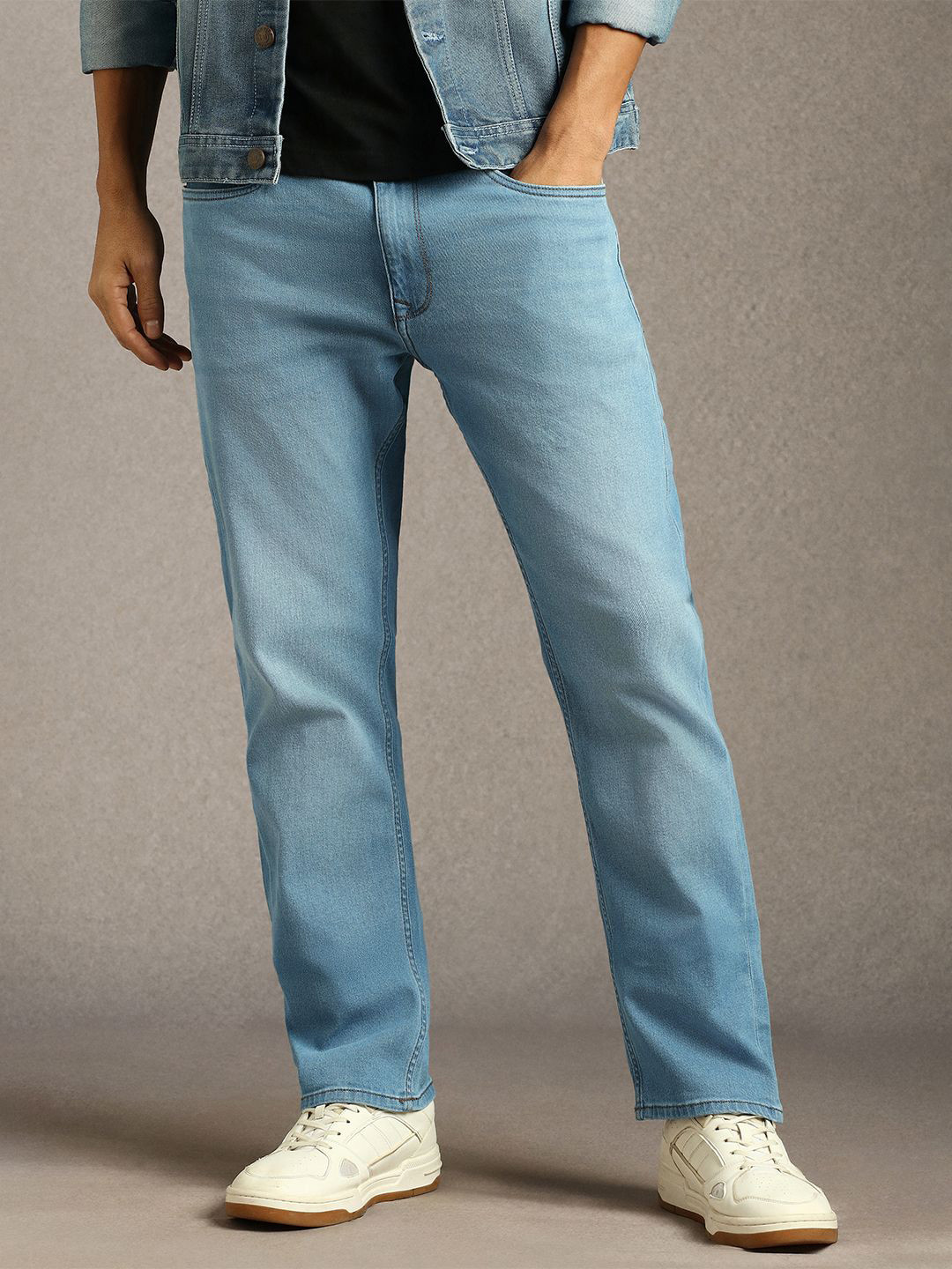 Louis Philippe Jeans Men Slim Fit Mid-Rise Light Fade Jeans