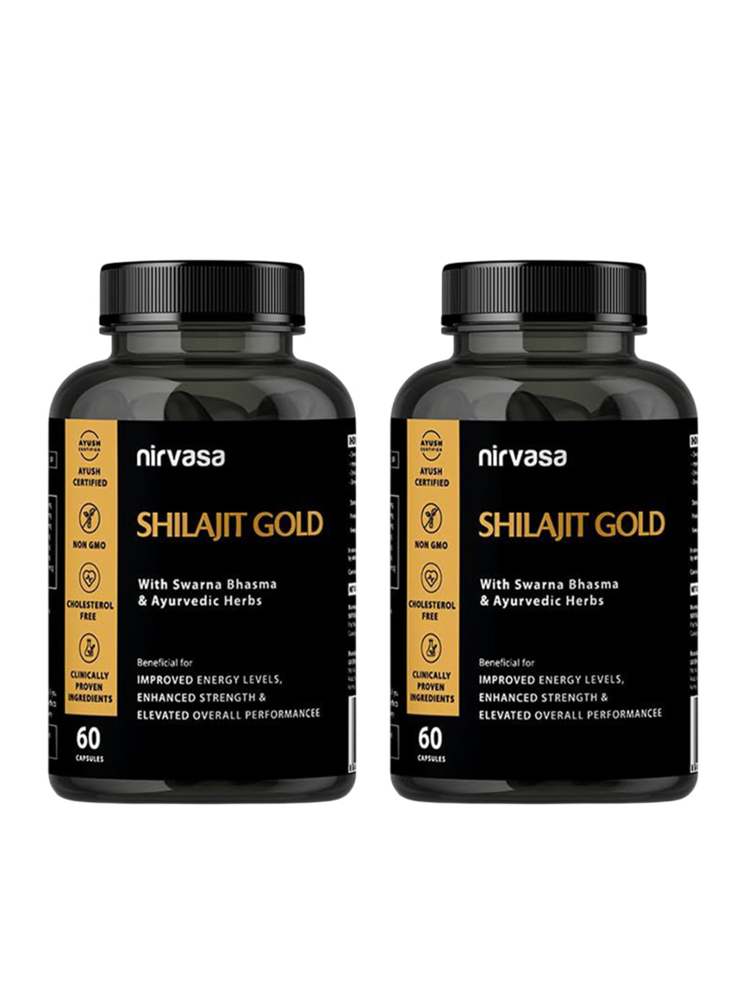 Nirvasa Pack of 2 Shilajit Gold 60 Capsules