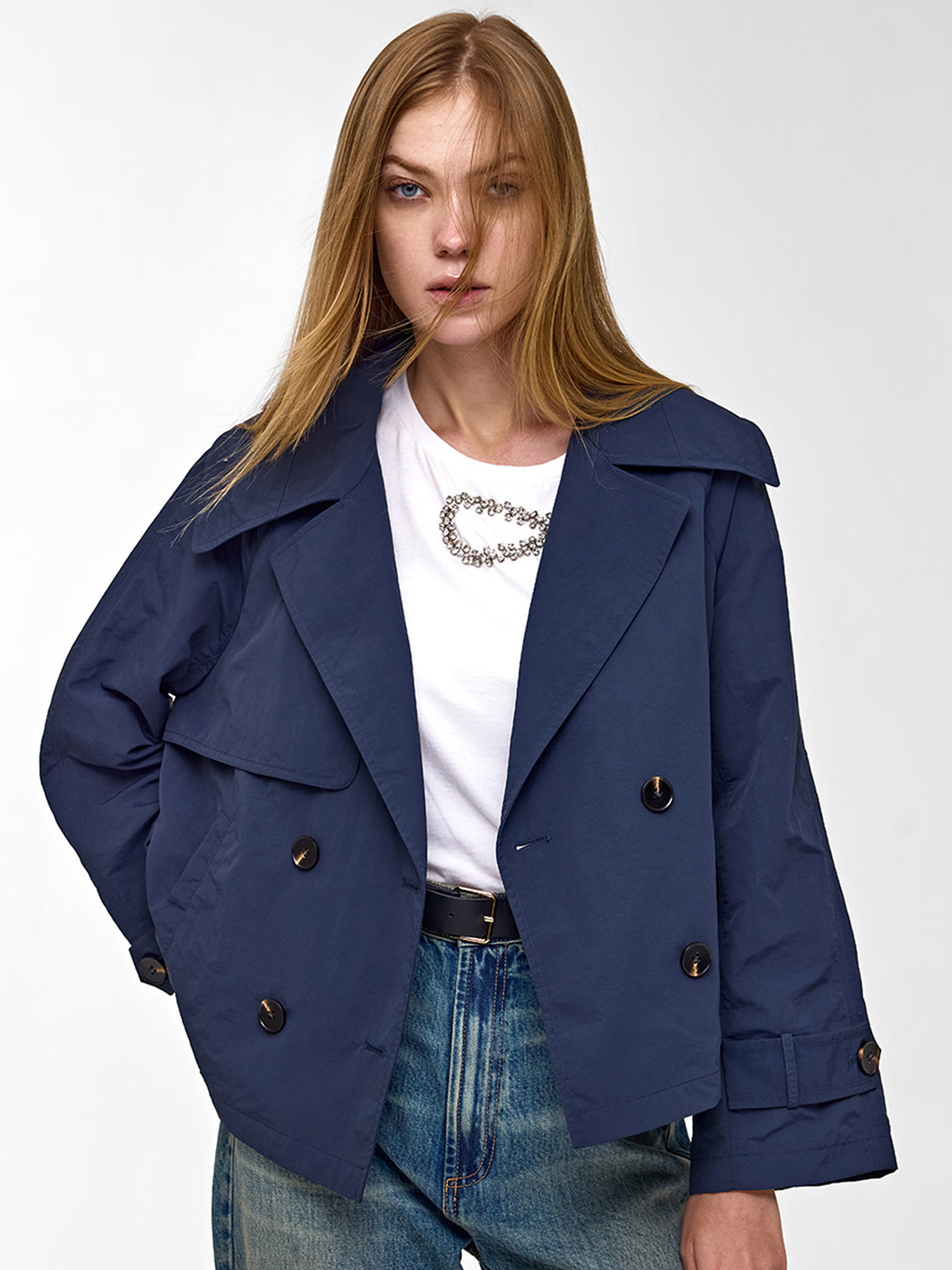 COVER STORY Women Double Breasted Trench Coat