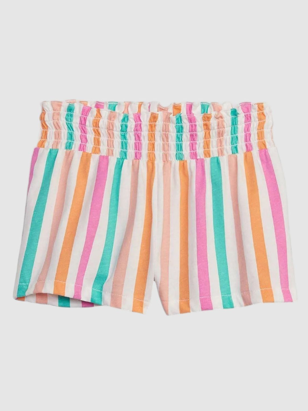 GAP  Girls Mid-Rise Vertical Striped Regular Fit Pure-Cotton Shorts