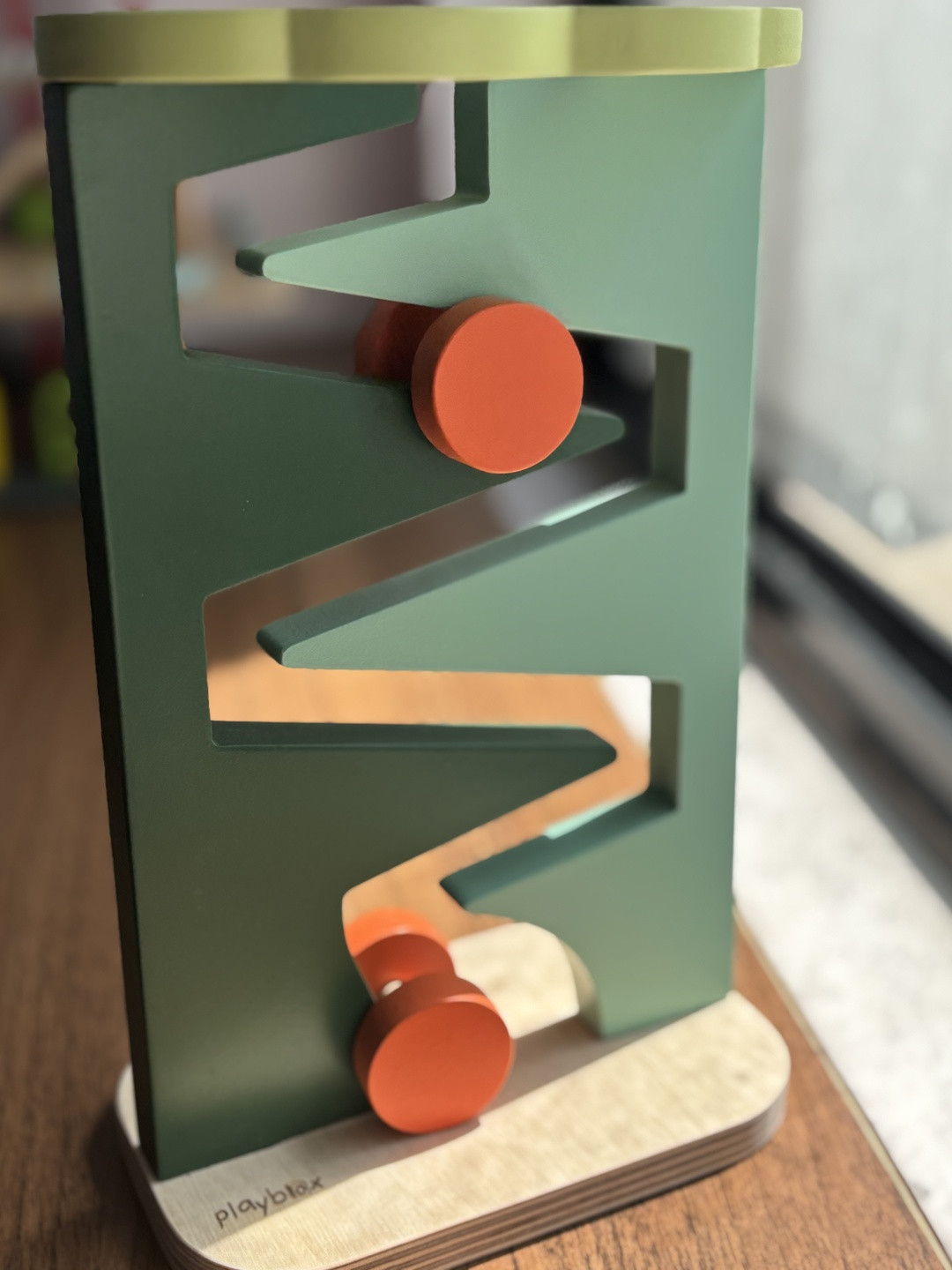 Playbox Kids Wooden Montessori Zigzag Tracker Rollers Learning & Development Toys