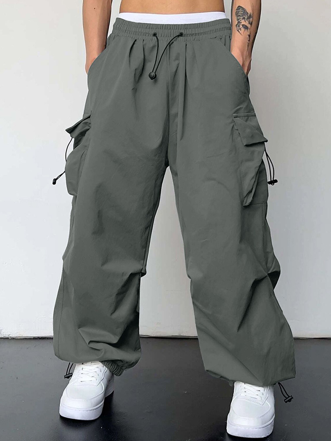 Maniac Men Wide Leg Cargos Track Pants
