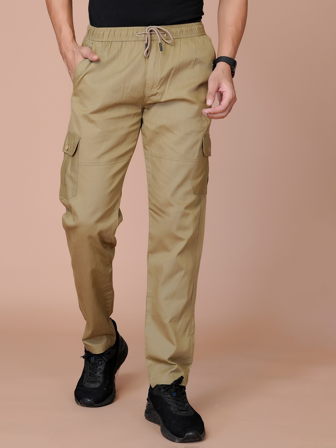 BOX FULL Men Relaxed Fit Cargos Trousers