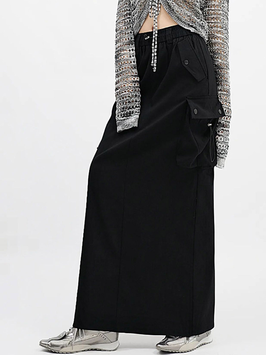 LULU & SKY Women A-Line Maxi Cargo Skirts