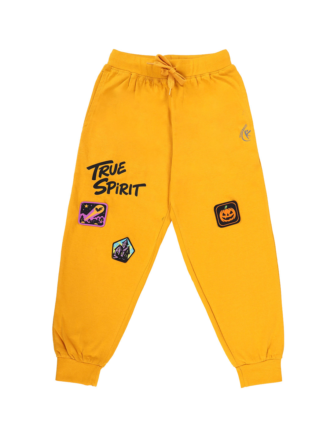 KiddoPanti Boys Pure Cotton Printed Jogger with Badges