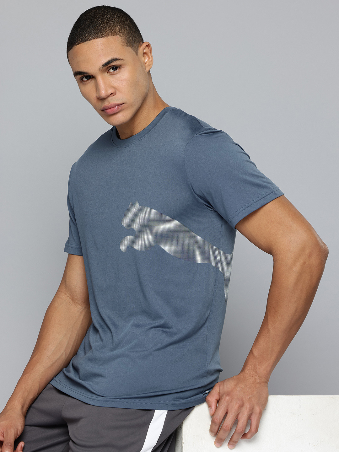 Puma Train All Day Big Brand Logo Printed dryCELL T-shirt