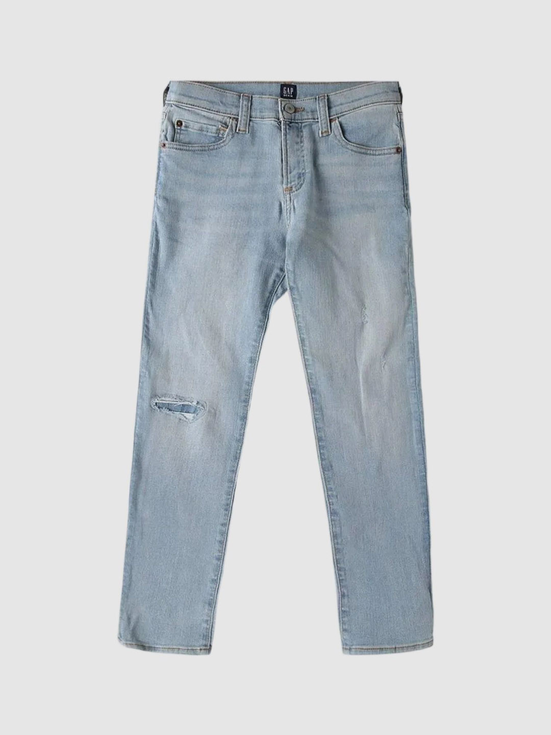 GAP Boys Low Distress Ripped Mid-Rise Skinny-Fit Jeans