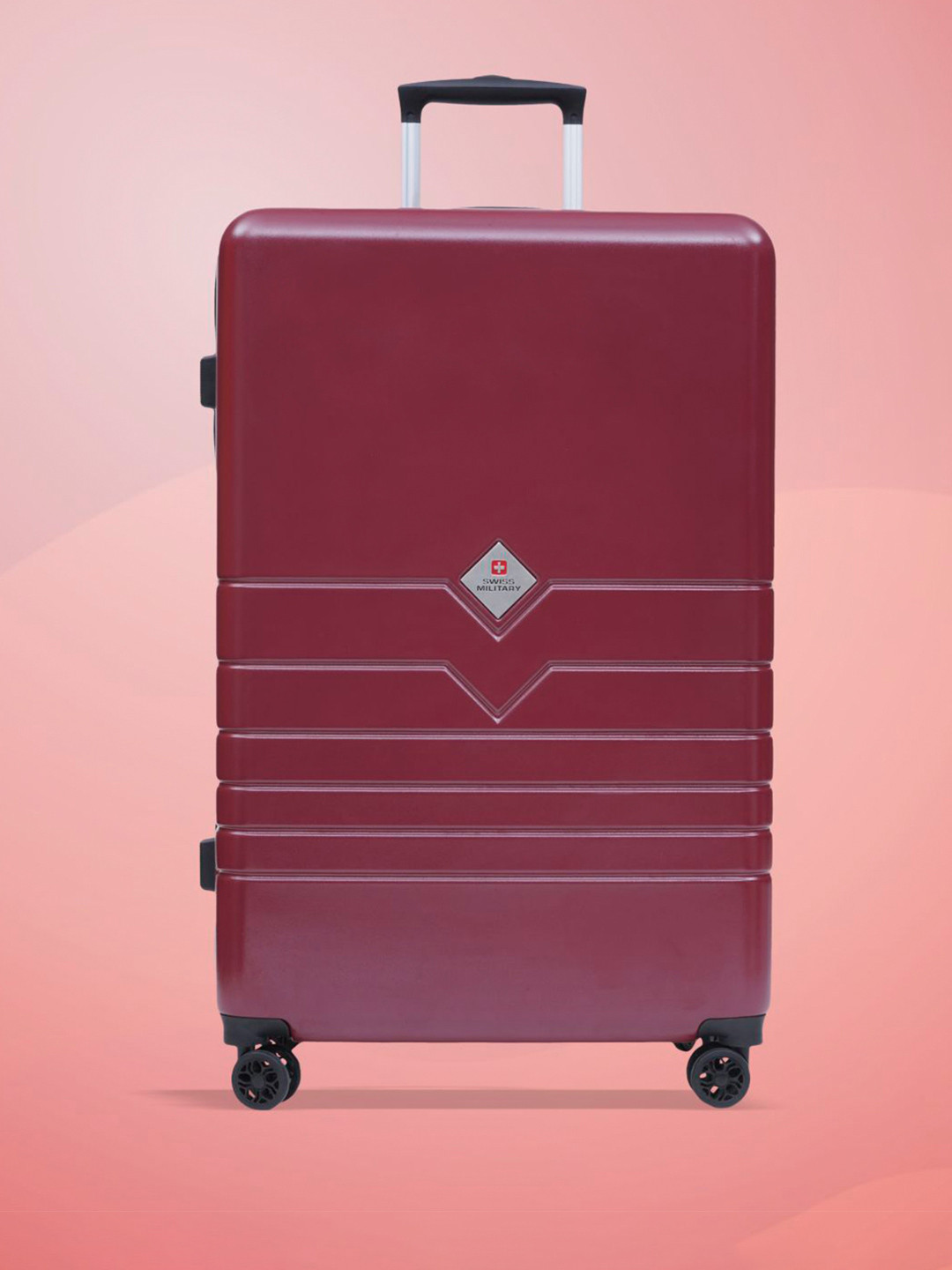SWISS MILITARY Textured Hard Suitcase Trolley Bag