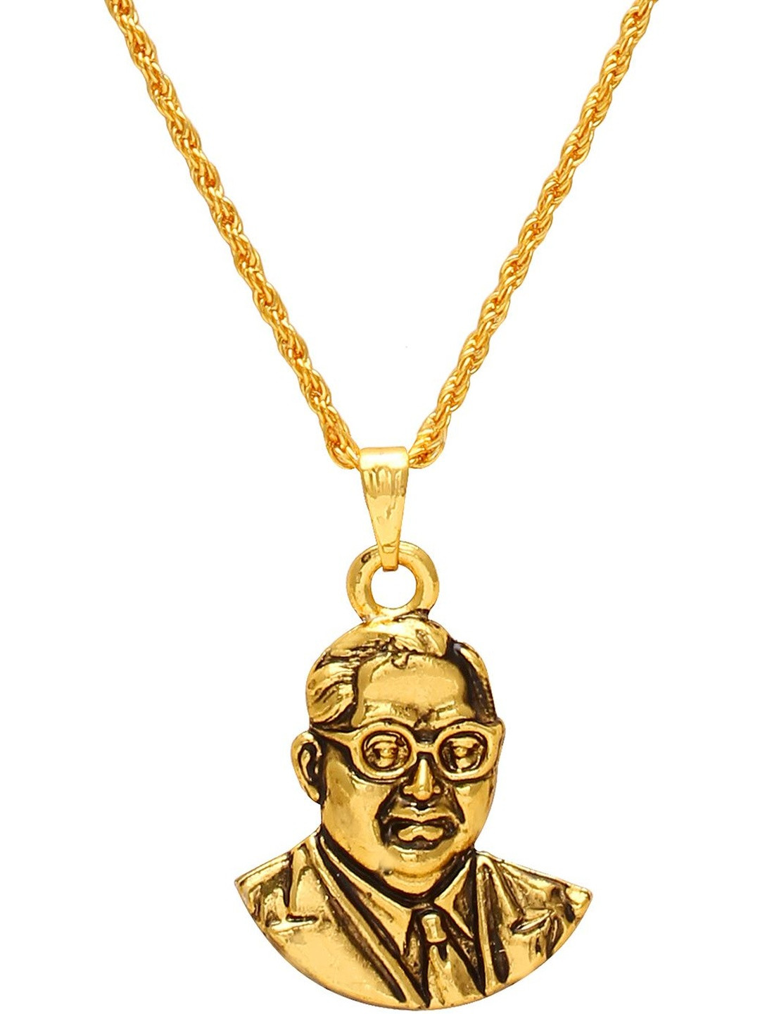 Gold plated Brass Babasaheb Bhimrao Ambedkar chain pendant