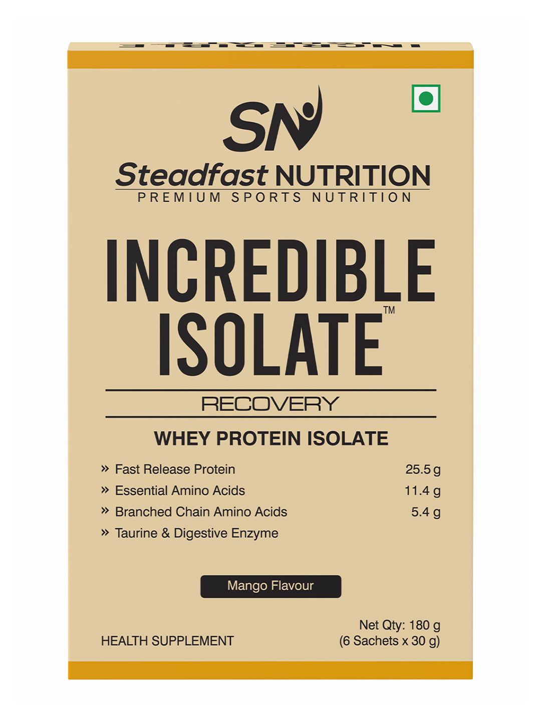 Incredible Isolate Whey protein Blend The Instant Recovery Mango 6 Sachets 180g
