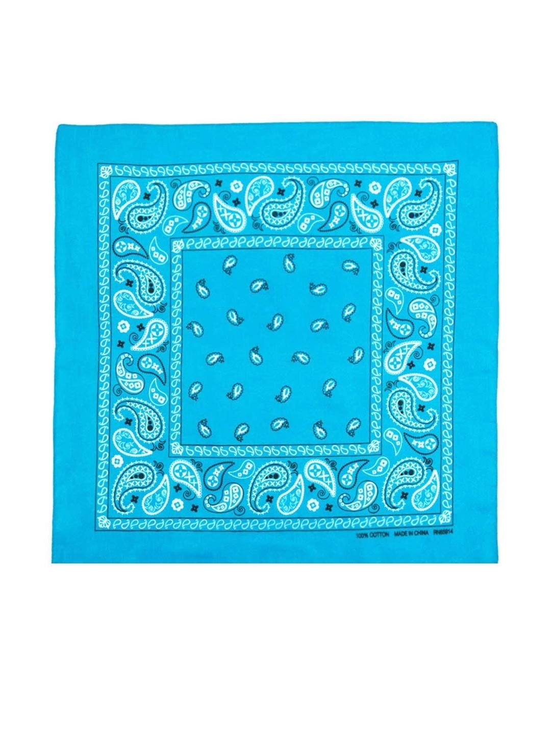 Navkar Crafts Unisex Sky Blue Paisley Cotton Casual Headband