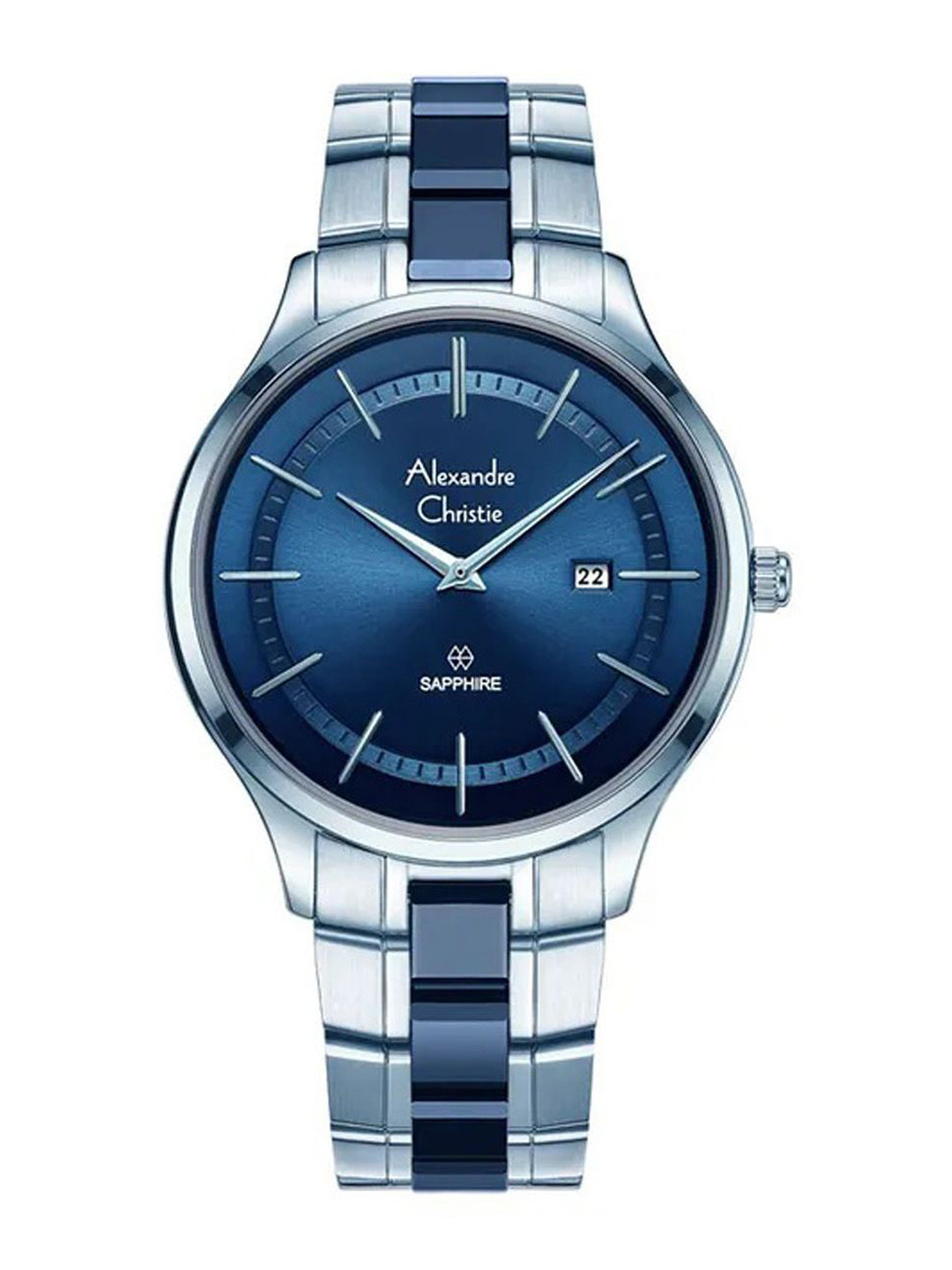 Alexandre Christie Sapphire Men Bracelet Style Straps Analogue Watch 8707MDBIUBU
