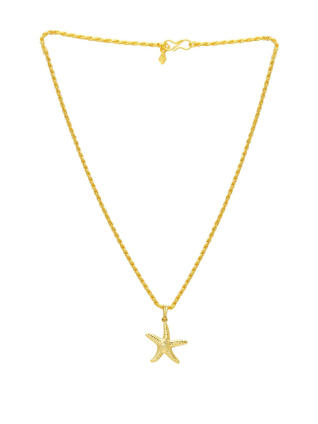 Gold plated Star Fish chain pendant locket necklace God pendant
