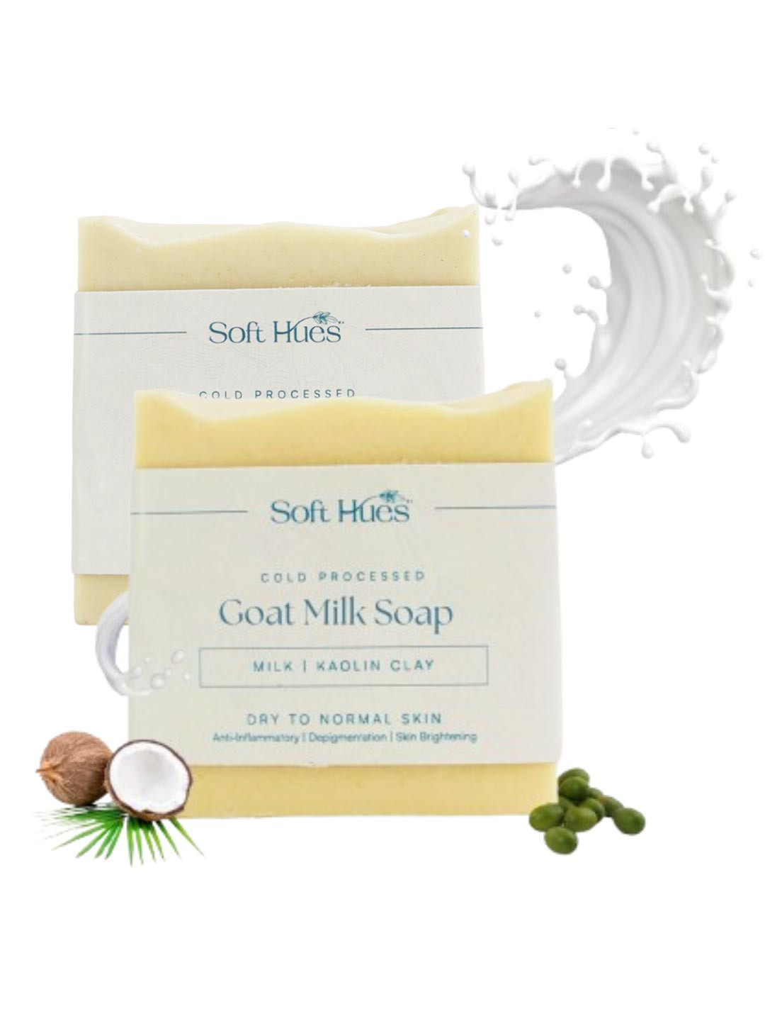 SOFT HUES Set Of 2 Cold Pressed Milk Soap- 100 g Each