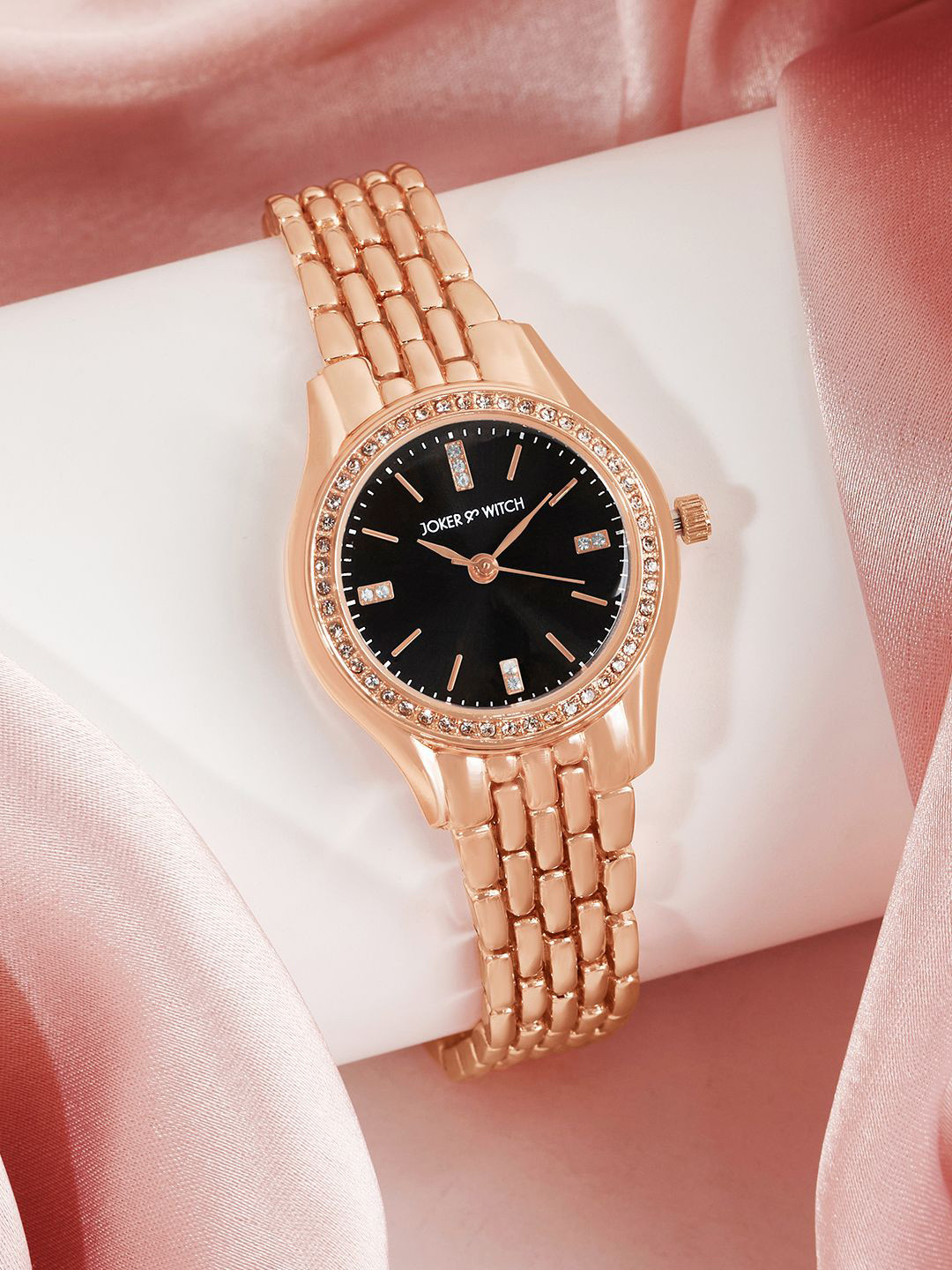 JOKER & WITCH Crystal Aura Women Bracelet Ring and Analogue Watch Gift Set JWBS1230