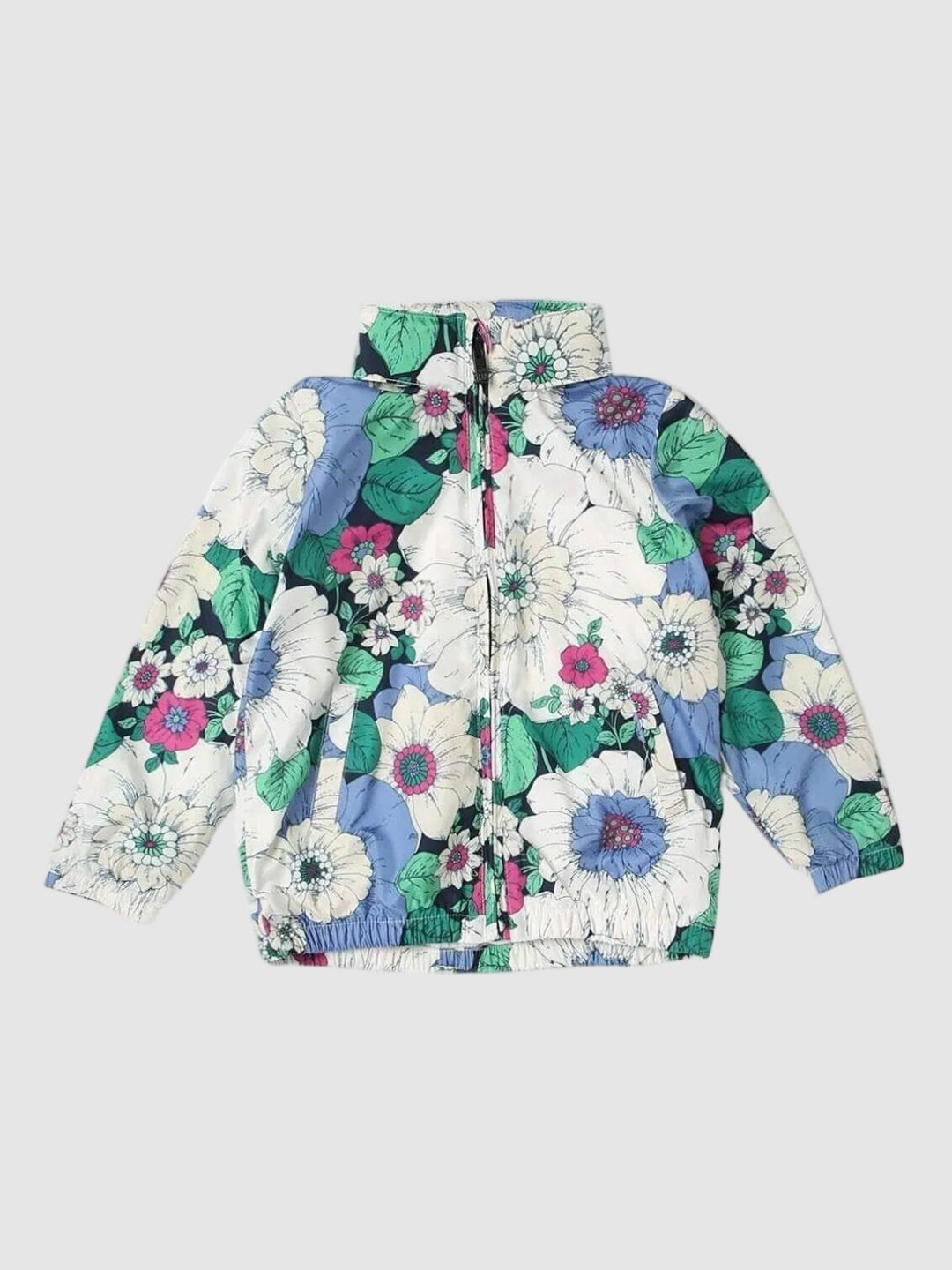 GAP Girls Floral Open Front High Neck Jacket