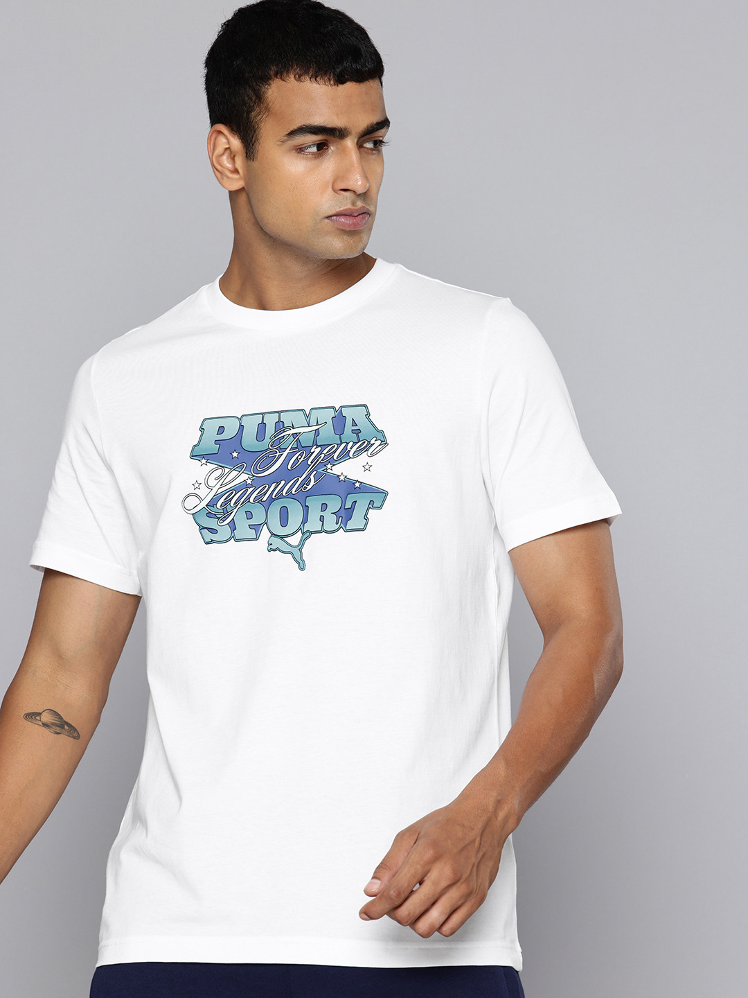 Puma Typography Puff Printed Pure Cotton T-shirt