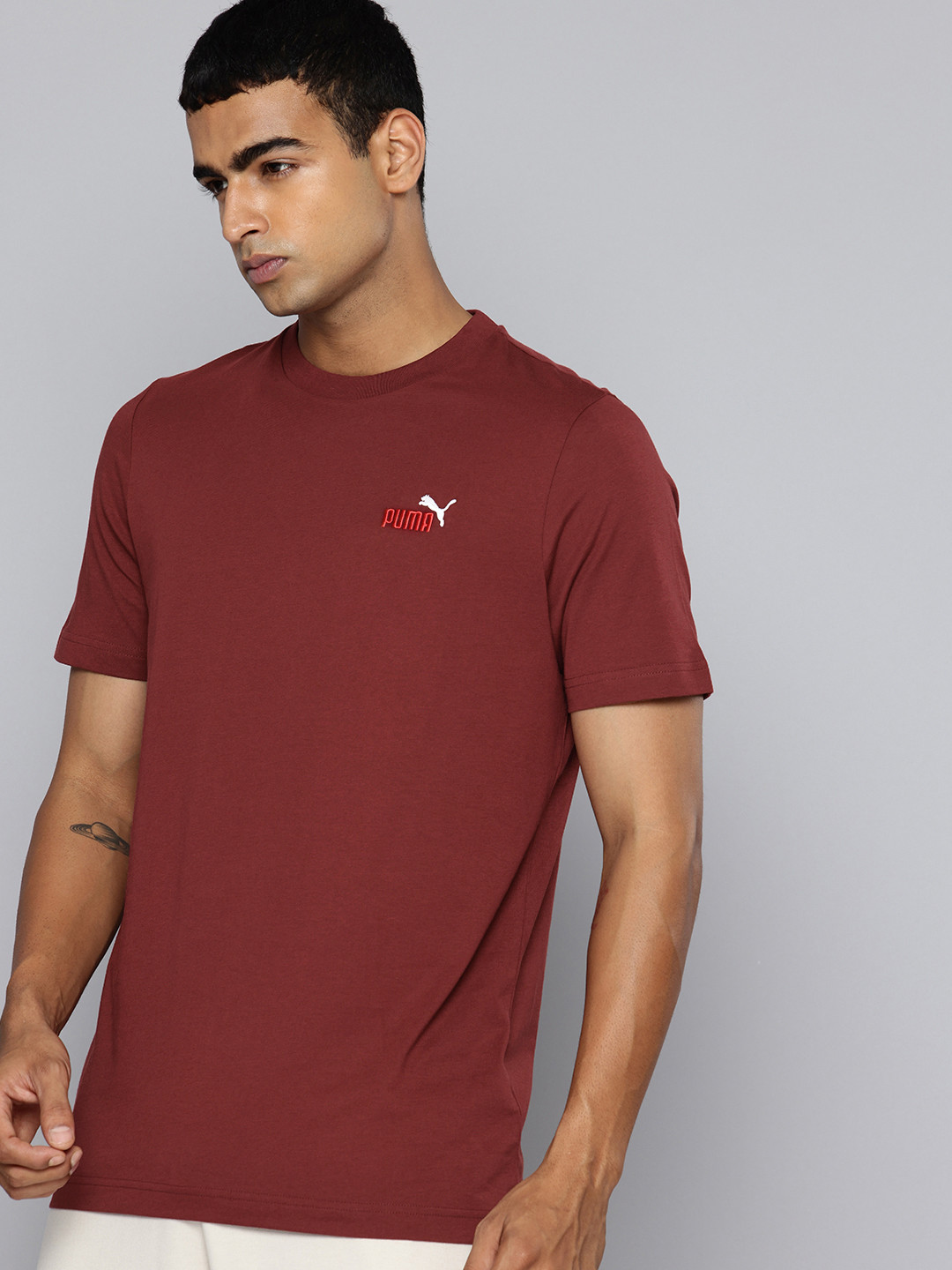 Puma 2 Colour Small No. 1 Logo Pure Cotton T-shirt