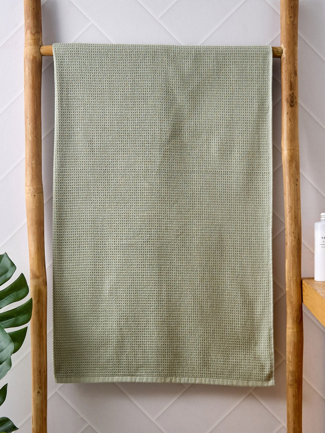 Home Centre Unisex Green Cotton Bath Towel