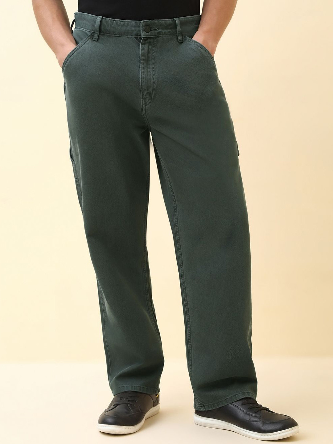 Allen Solly Men Baggy Mid-Rise Cotton Jeans