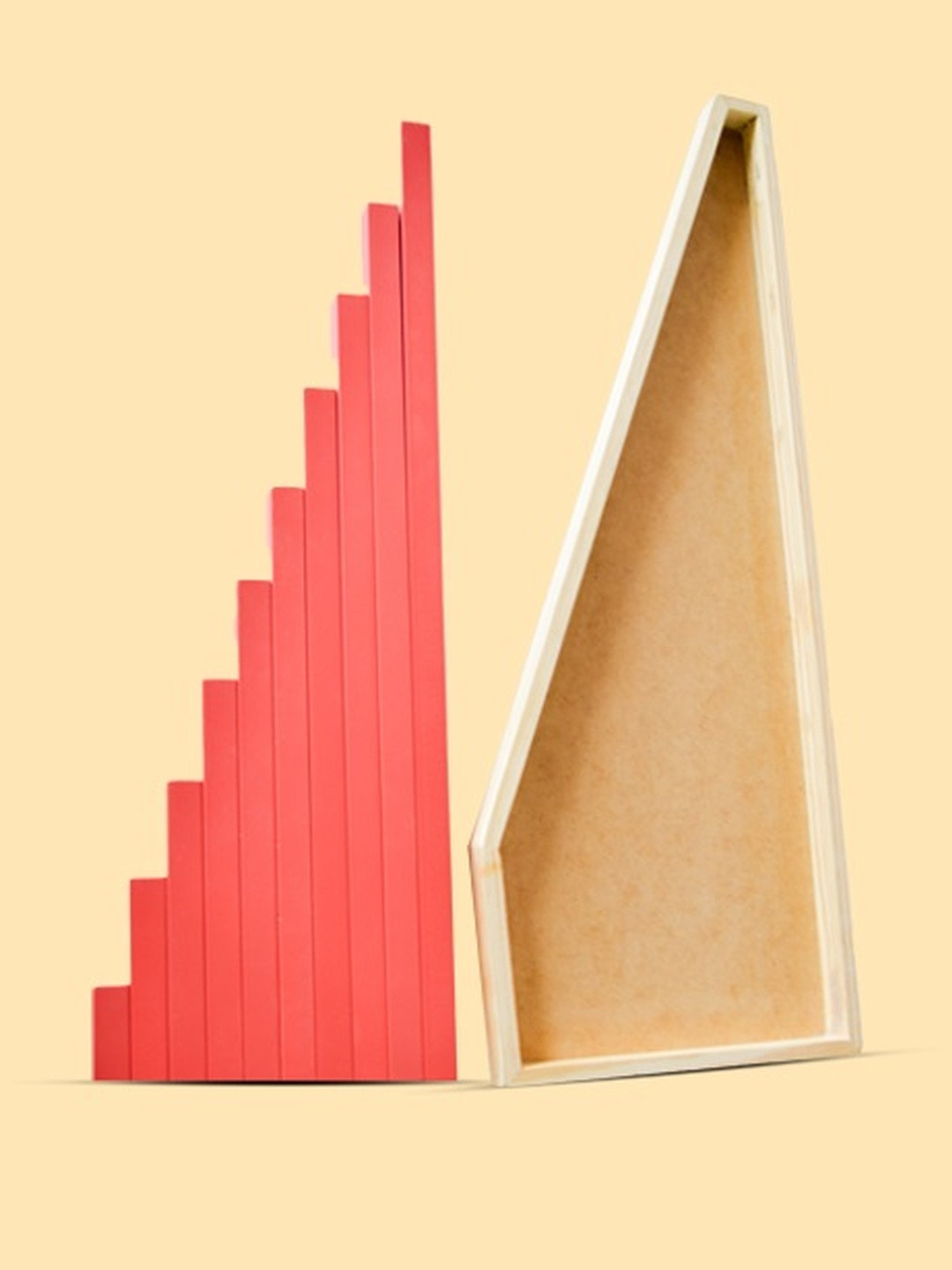 Playbox Unisex Kids Wooden Red Rod Steps Sticks Blocks Skill Development Toy