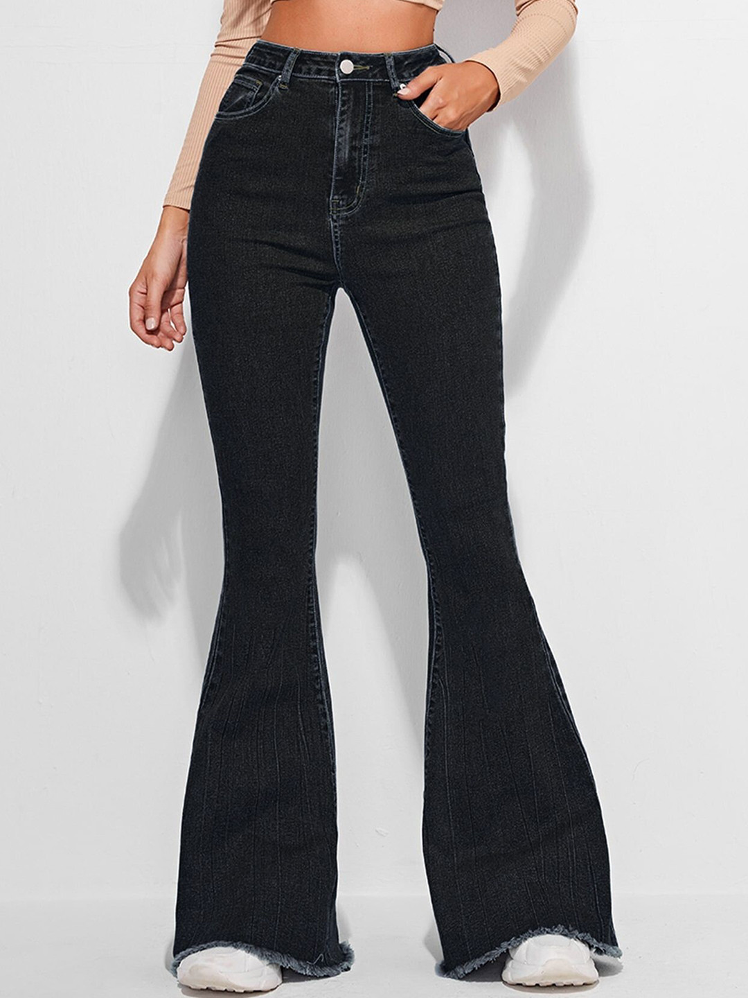 Crazeis Women Bootilicious Bootcut High-Rise Light Fade Stretchable Jeans