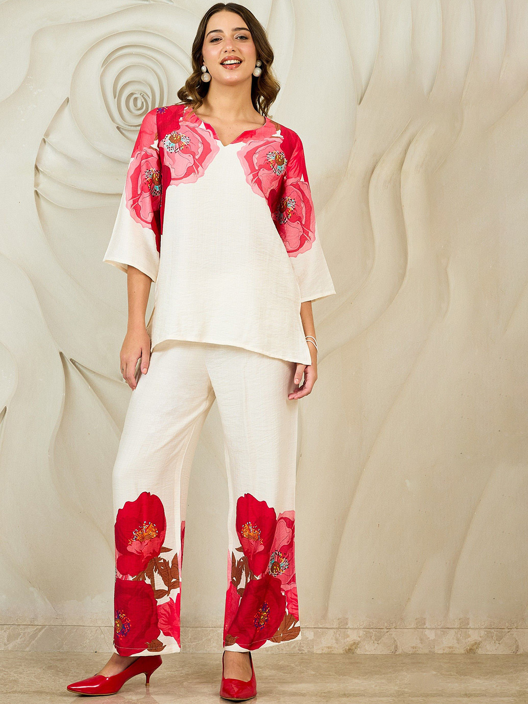Shally Bhasin by Athena Floral Printed Tunic With Trosure