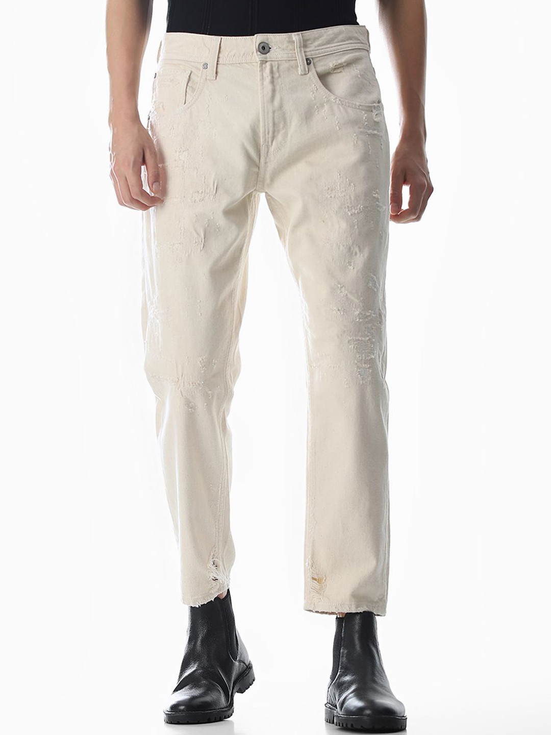 Jack & Jones Men Frank Slim Fit Low-Rise Stretchable Jeans