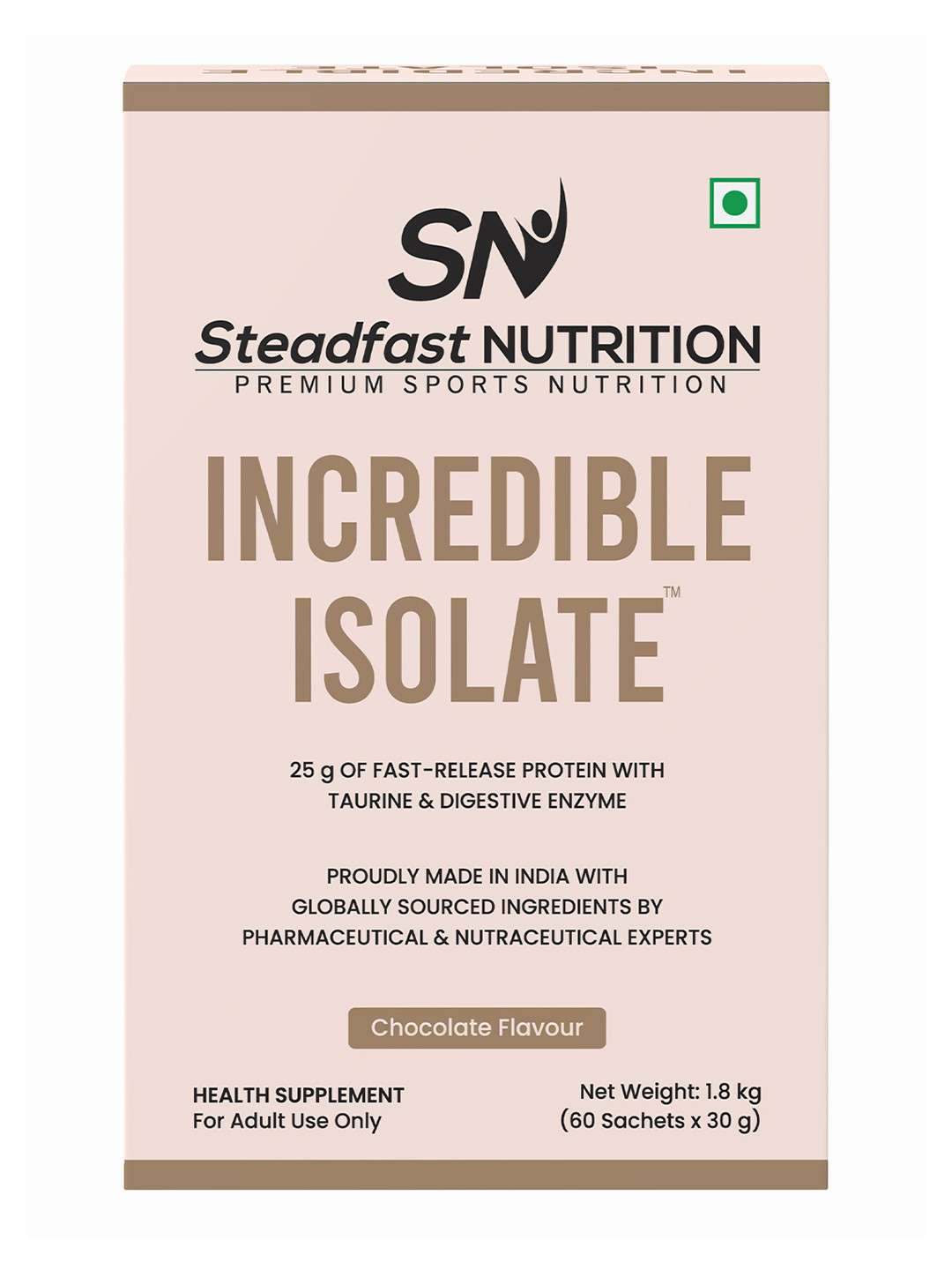 Incredible Isolate Whey protein Blend The Instant Recovery Chocolate 60 Sachets 1800g