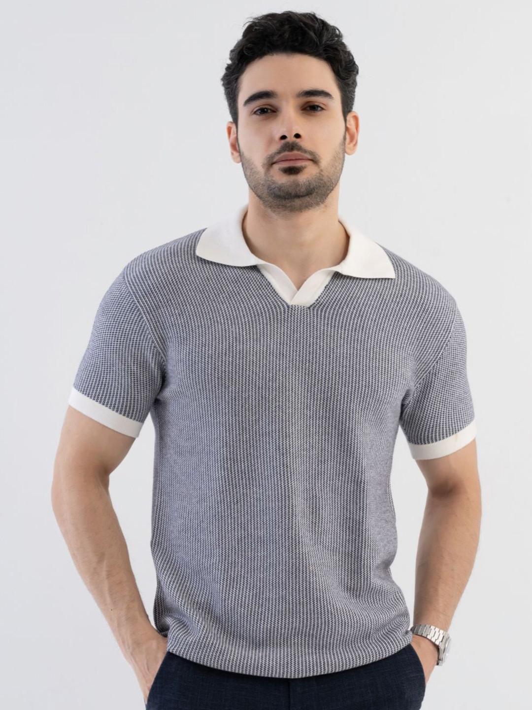 VELLURE Mens Half-Sleeve Printed Polo T-Shirt Pure Cotton