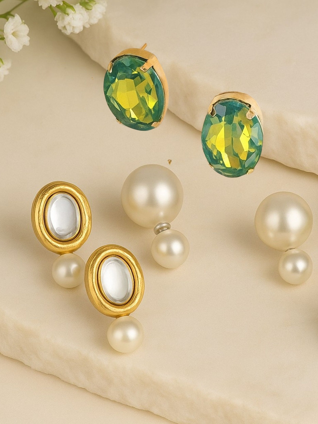 Anouk Women Green Earrings