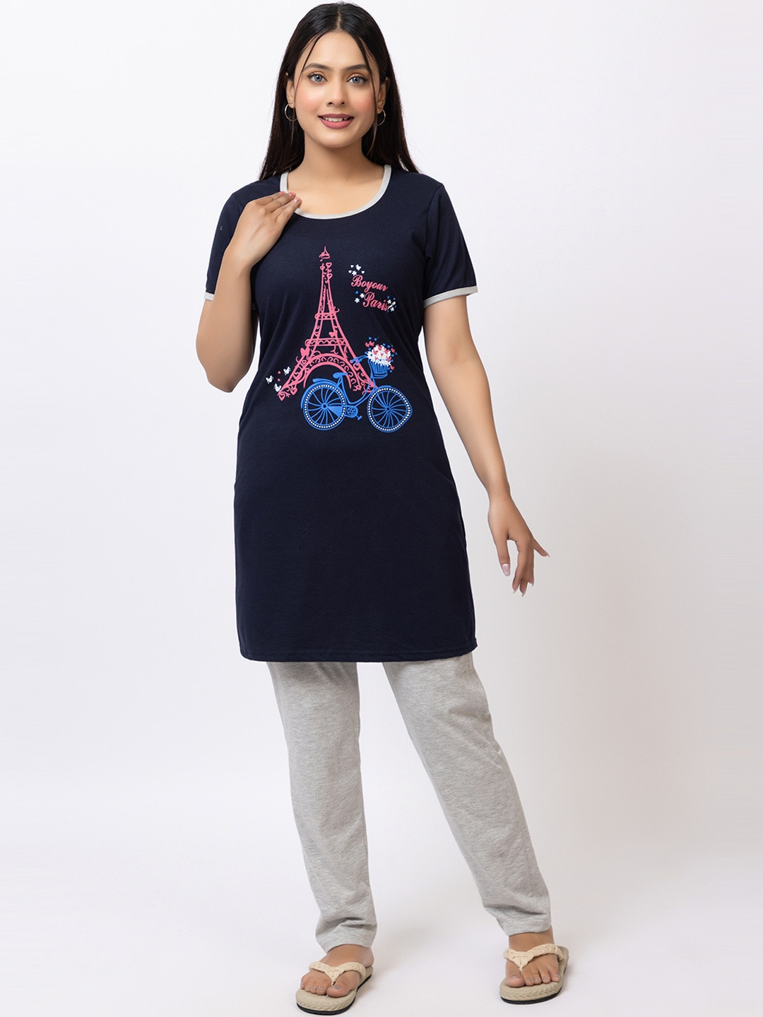 SIDLY PIDLY Women Printed Night suit