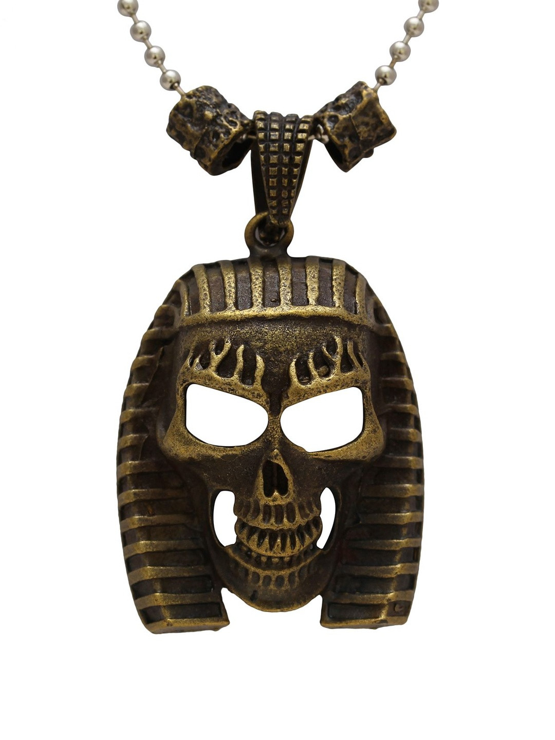 Antique finish Egyptian Pharoah head design exclusive and rare chain pendant