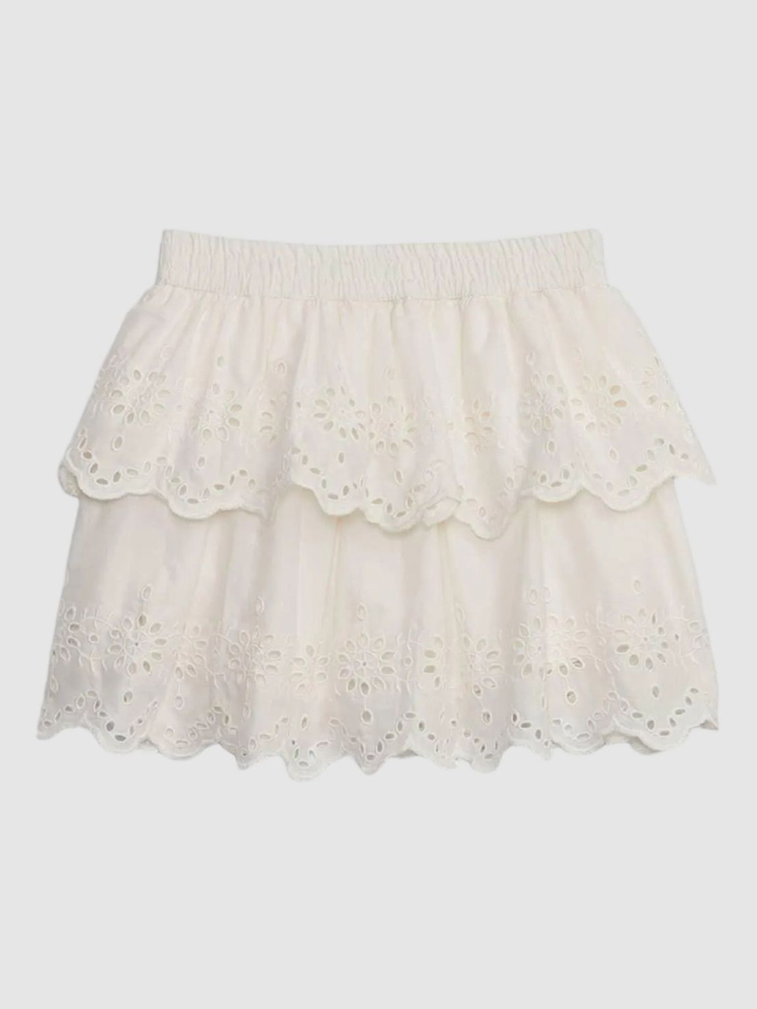 GAP Cut-Work Tiered Mid-Rise Girls Skirt