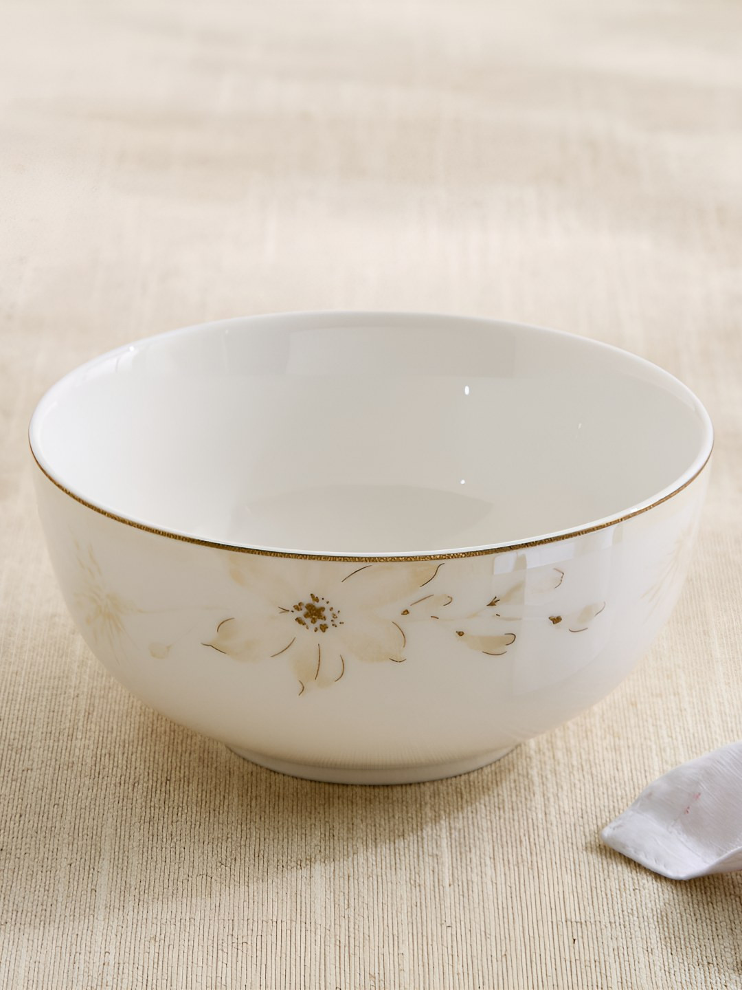 Home Centre White 550ml Porcelain Serving Bowl