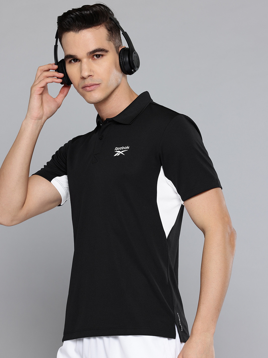 Reebok Colourblocked Detail Speed-Wick Athelete Perf Core Polo Collar T-shirt