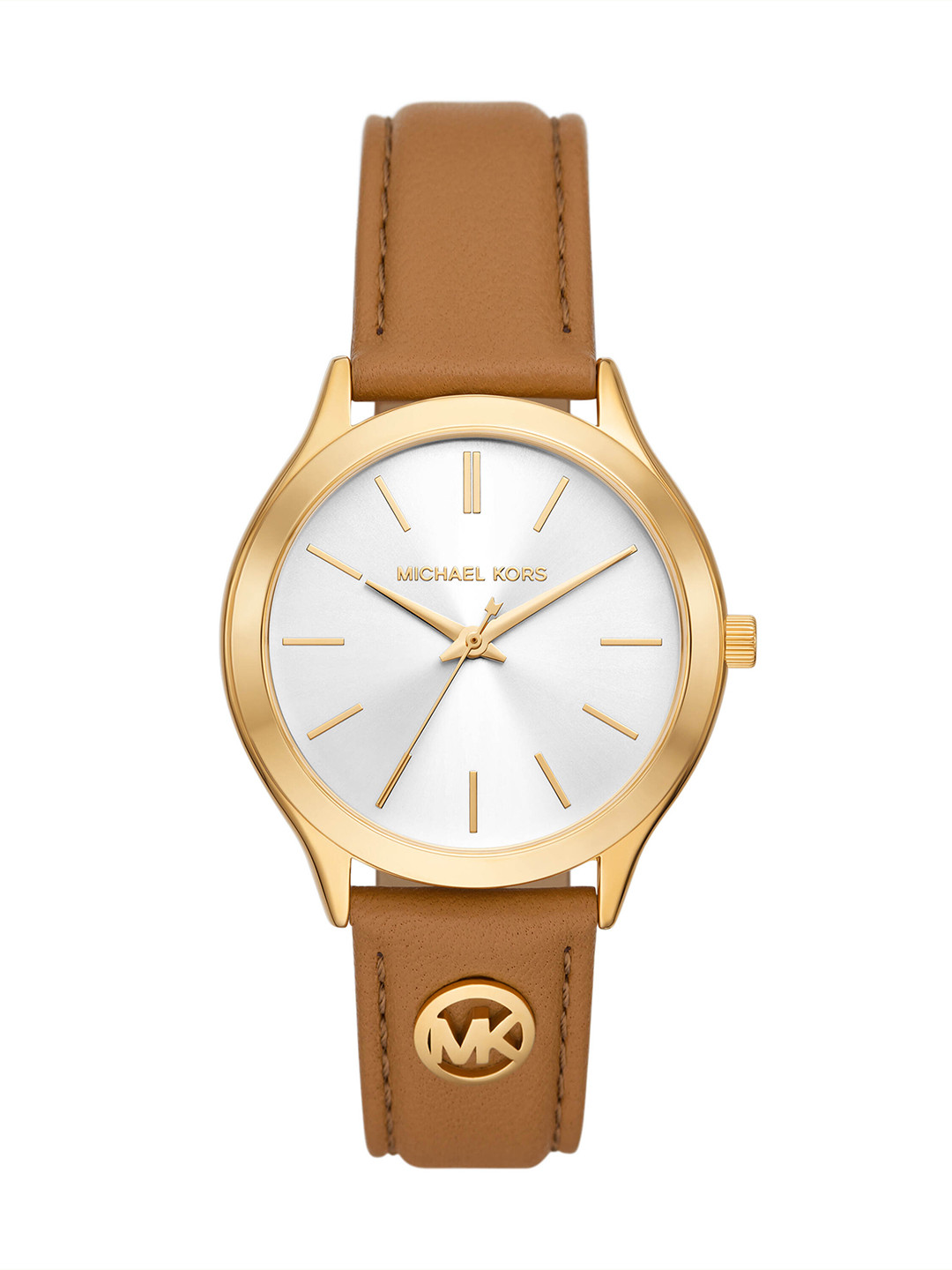 Michael Kors Women Slim Runway Leather Straps Analogue Watch MK7543I