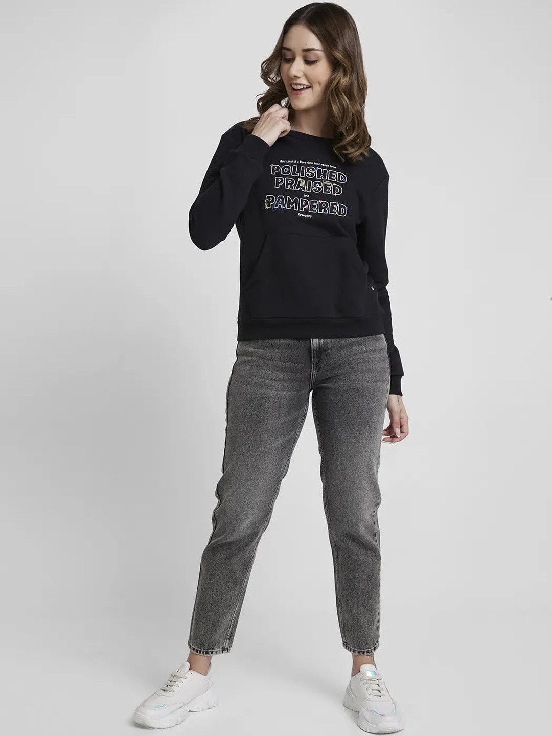 SPYKAR Women Regular Fit Casual Sweatshirt