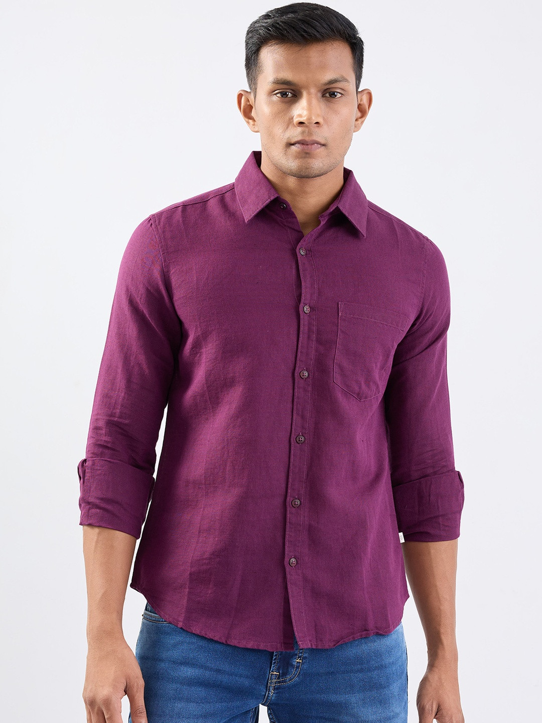 SPYKAR Men Cotton Linen Casual Shirts