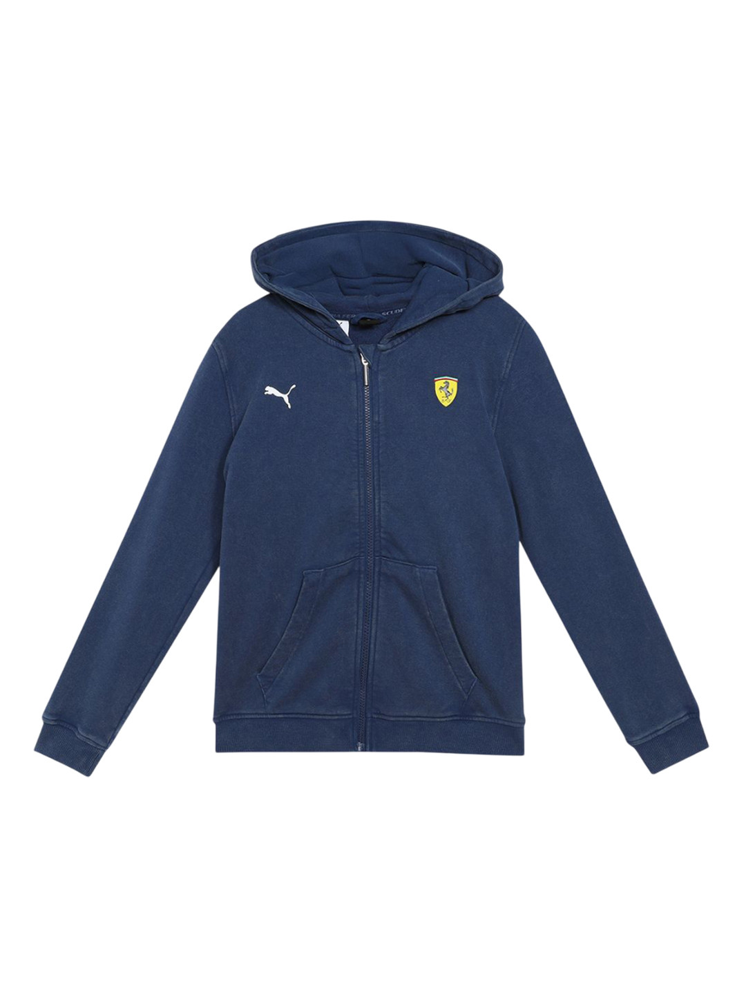 PUMA Motorsport Ferrari Unisex Kids Outdoor Brand Logo Printed Cotton Sporty Sweat Jacket