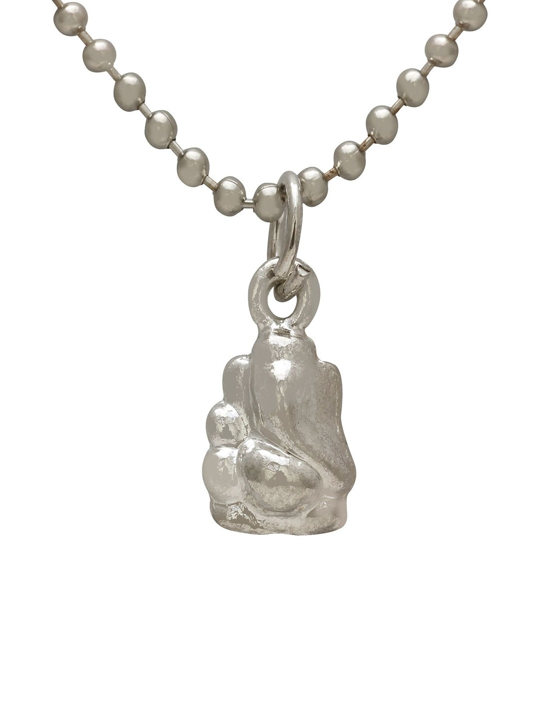 Silver plated Small and cute Ganpati Ganesh Vinayak chain pendant