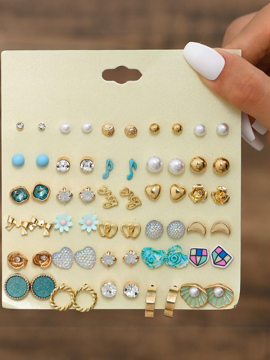 DressBerry Set of 30 Quirky Studs Earrings