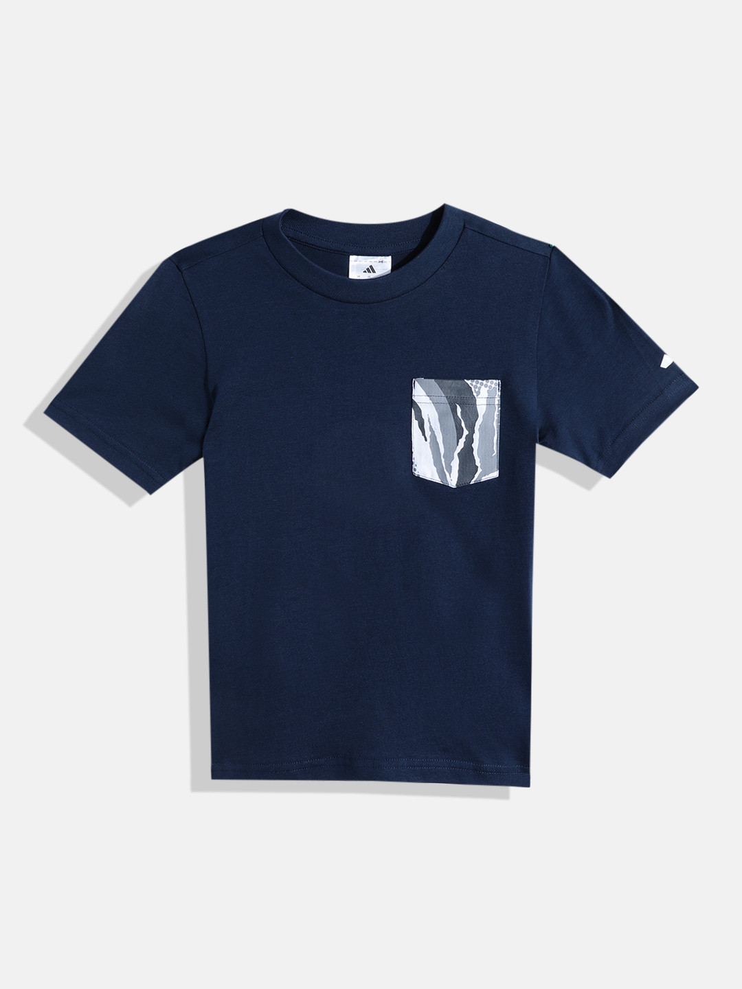 ADIDAS Boys Pure Cotton T-shirt with Chest Pocket